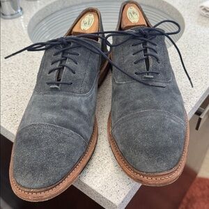Frye Dark Gray/blue Suede Lace-Up Shoes